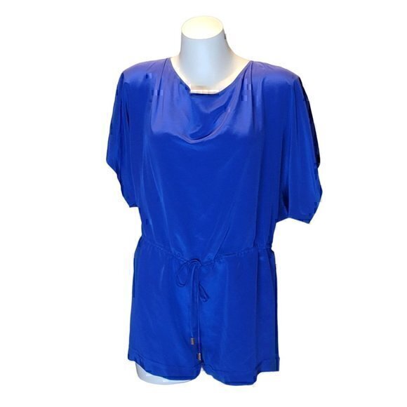 Silk Romper Karina Grimaldi Blue L - Picture 13 of 13